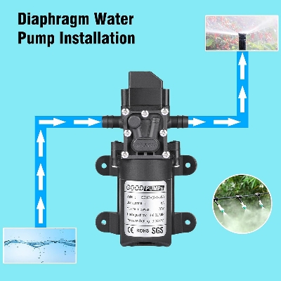 Picture of DC 12V High Pressure Water Pump For Bike Wash & Garden irrigation Black