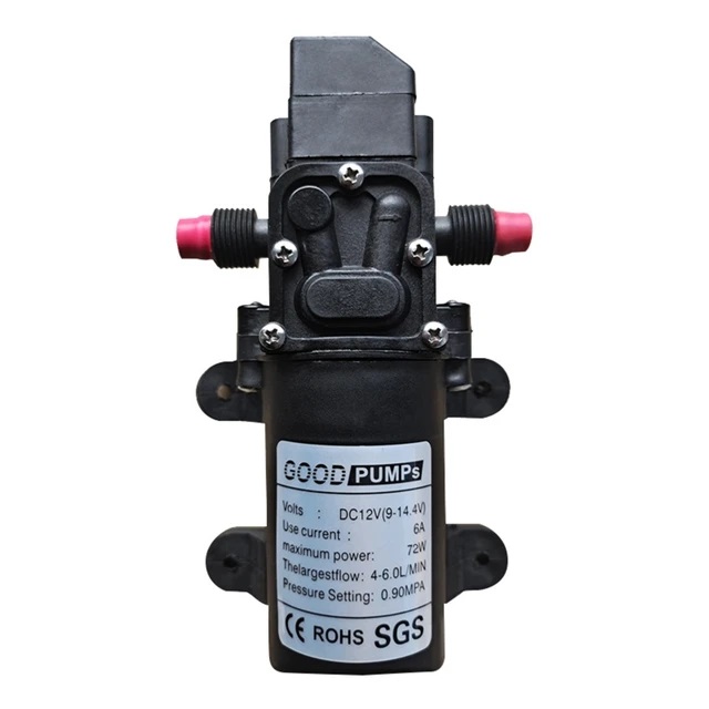 Picture of 12V DC Water Pump Diaphragm Pump 12 Volt Self Priming Sprayer Pump with Pressure Switch 80 PSI/1.1 GPM for RV Caravan Camper Boat Marine Lawn Black