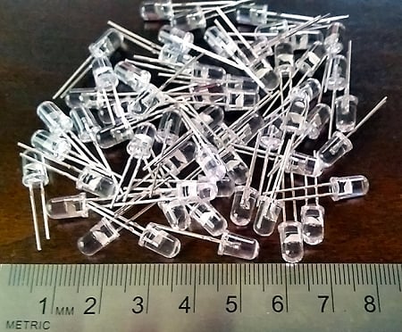 Picture of LED Water Clear Light 5mm Emitting Diodes Lamp 50ps LED Light White