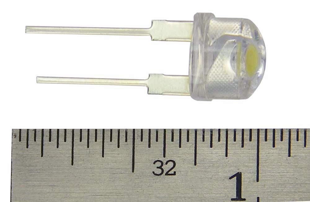 Picture of 8 mm LED Light-Emitting Diodes Lamp- White Pack of 100 White