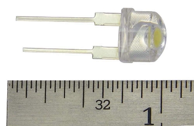 Picture of 8 mm LED Light-Emitting Diodes Lamp- White Pack of 100 White