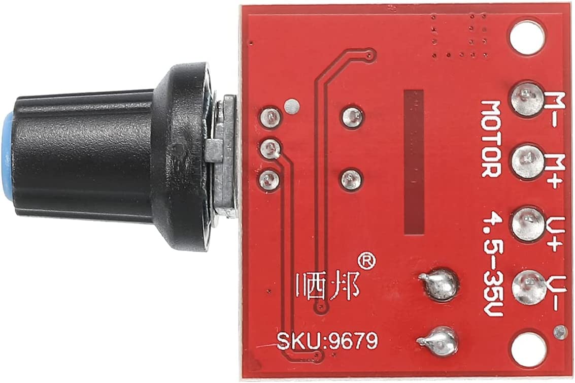 Picture of DC Motor PWM Speed ​​Controller 3V-35V Speed ​​Control Switch LED Dimmer-5 A - Easily Adjust and Control Motor Speed and LED Brightness Multicolor