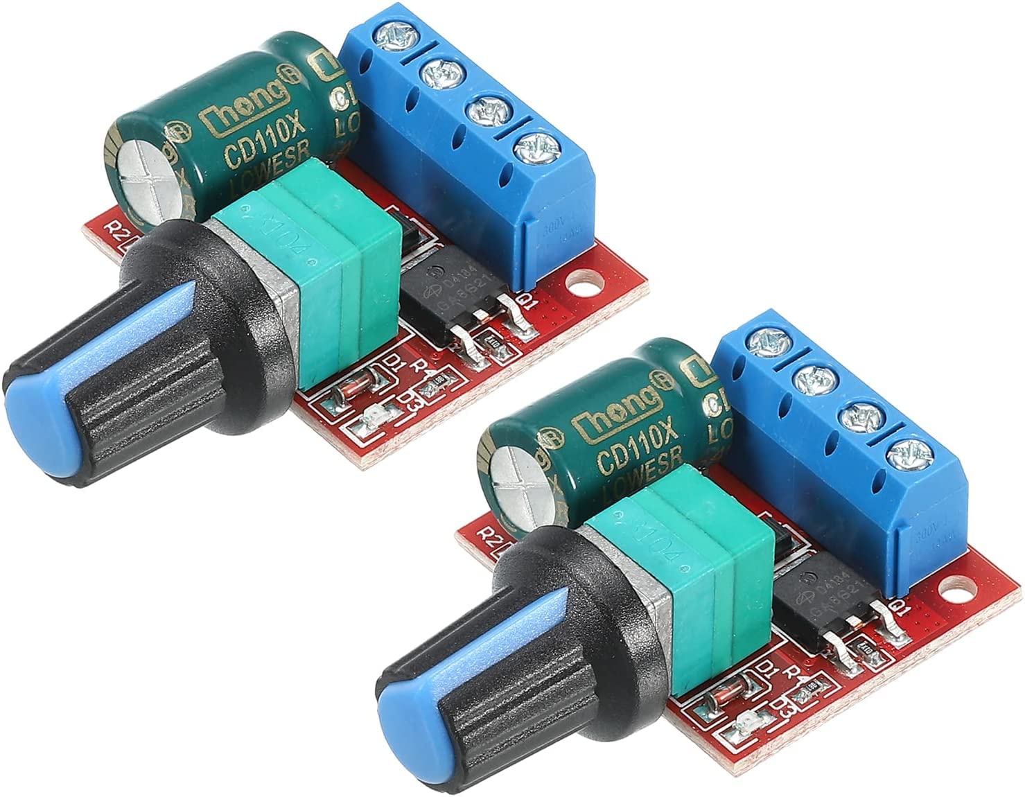 Picture of DC Motor PWM Speed ​​Controller 3V-35V Speed ​​Control Switch LED Dimmer-5 A - Easily Adjust and Control Motor Speed and LED Brightness Multicolor