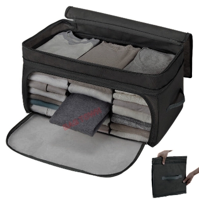 Picture of 1 pcs Premium Quality Cloth Storage Bag, Double Opening Cloth Organizer Bag With Transparent Window