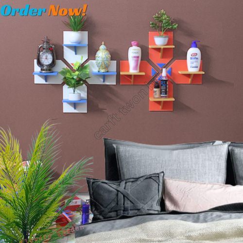 Picture of Smart Wall Shelf Shelf Adhesive Waterproof ( 6 Pcs 1 Set ) Premium Quality