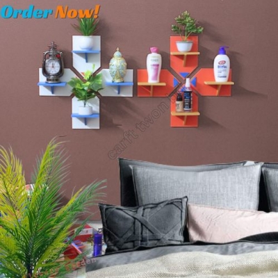 Picture of Smart Wall Shelf Shelf Adhesive Waterproof ( 6 Pcs 1 Set ) Premium Quality