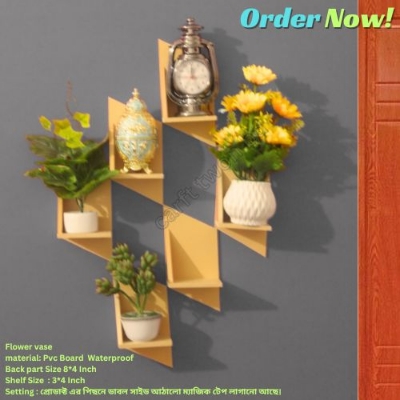 Picture of Wall Mounted Flower Vase Self Adhesive wall Décor handmade Craft Item (6 Pcs Stand)