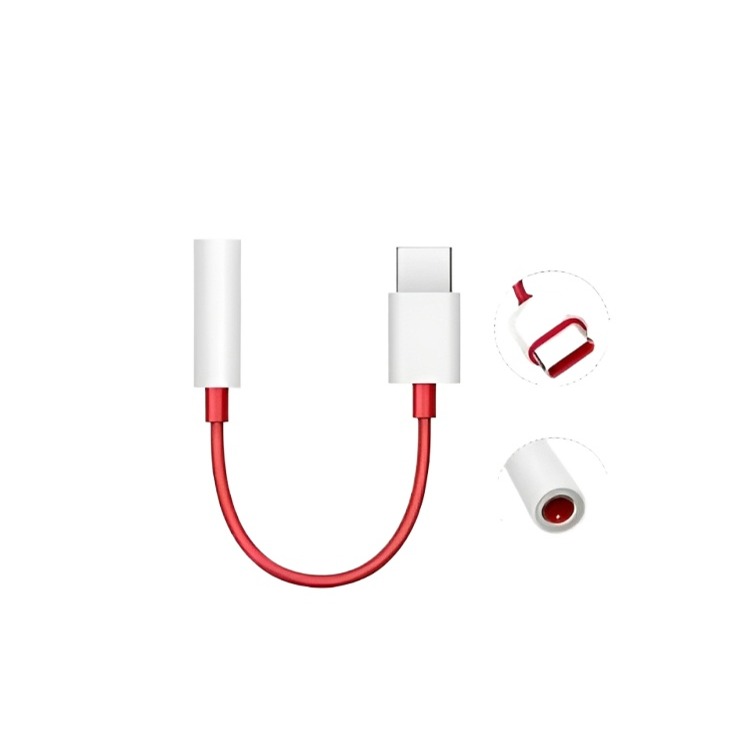 Picture of Type-C To 3.5mm Audio Adapter Dongle .One Plus USB Type C Converter Cable To 3.5 mm Earphone Jack Adapter cables & converters Multicolor
