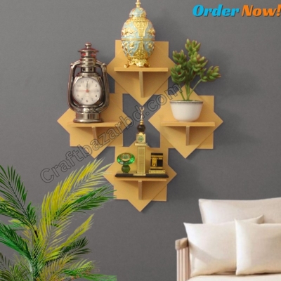 Picture of Star Wall Shelf Self Adhesive (4 Pcs Stand ) Waterproof Premium Quality.