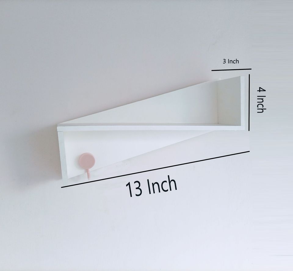 Picture of N Shape Wall Shelf Self Adhesive Punch free Decor Shelf (1 pcs shelf)