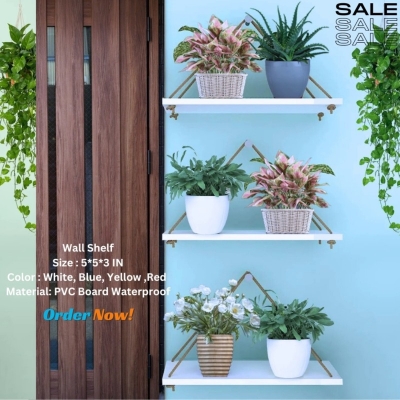 Picture of 1 Layer Rope Wall Shelf With Hook (3 Pcs 1 Set)