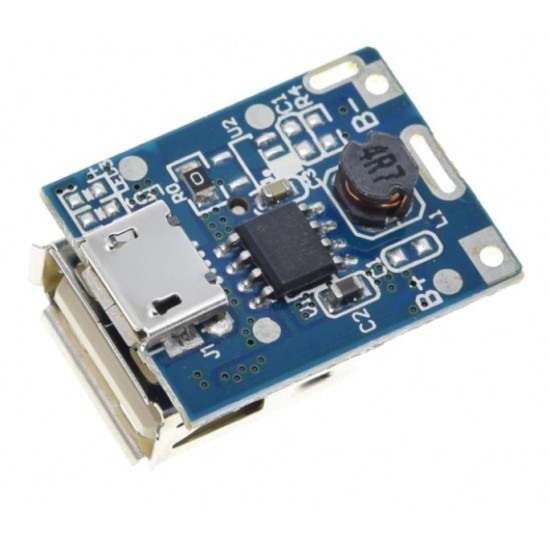 Picture of Power Bank Charger Circuit 18650 Battery Charger 134N3P 1 USB 5V Boost Step Up Power Module Lithium LiPo Battery Charging Protection Board Multicolor