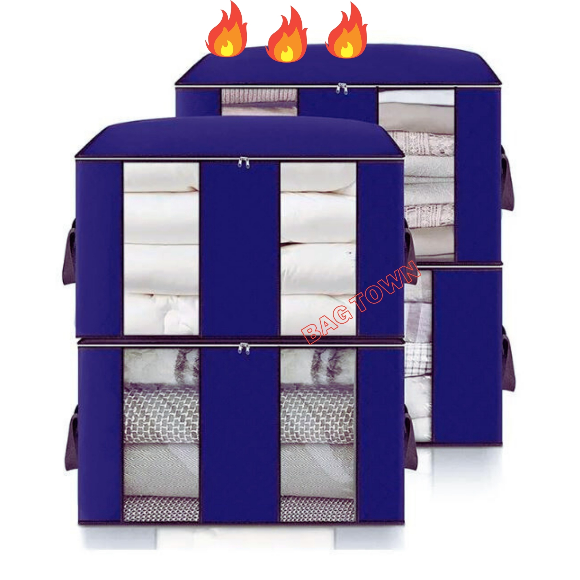 Picture of XL Size Star Quilt Storage Bag. New Blanket Organizer Bag