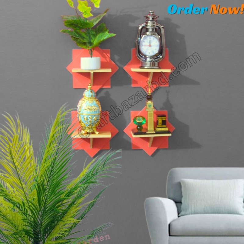 Picture of Star Wall Shelf Self Adhesive (4 Pcs Stand ) Waterproof Premium Quality.