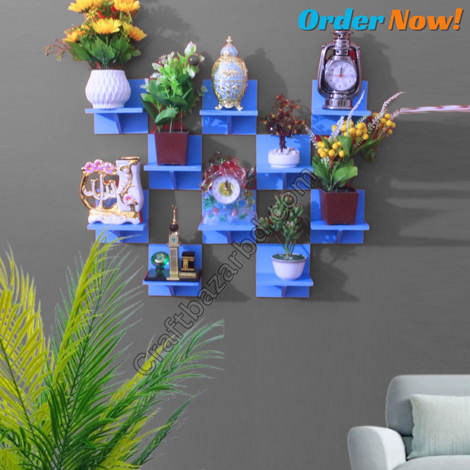 Picture of T Shape Wall Shelf Self Adhesive Waterproof (6 Pcs 1 Set) Premium Quality.