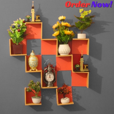 Picture of L Shape Wall Shelf Self Adhesive Punch Free Wall Décor (10 Pcs Stand 1 Set) Waterproof AndPremium Quality.