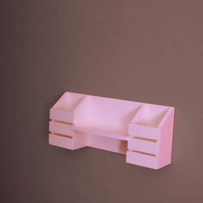 Picture of 2 Pocket Wall Shelf Self Adhesive Punch Free Wall Décor ,Waterproof And Premium Quality.