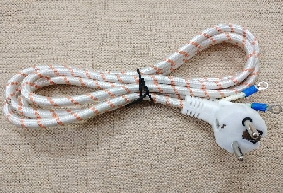 Picture of AC Power Supply Cord Plug Cable High Quality 2 pin White