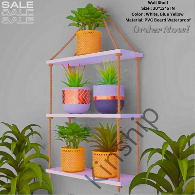 Picture of Wall Hanging Rope Shelf With Hanging Hook Foldable ,Waterproof And Premium Quality