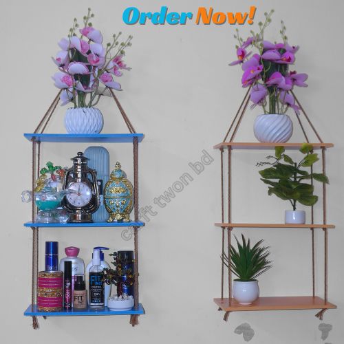 Picture of Wall Hanging Rope Shelf With Hanging Hook Foldable ,Waterproof And Premium Quality