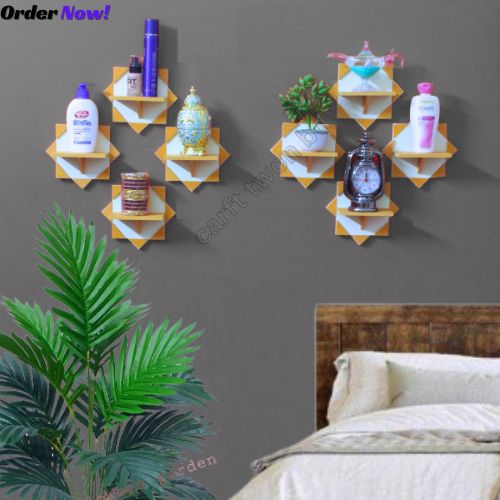 Picture of Light Star Wall Shelf . (8 Pcs 1 Set ) House Decorating Premium Quality Wall Shelf Self Adhesive Punch Free And Waterproof .