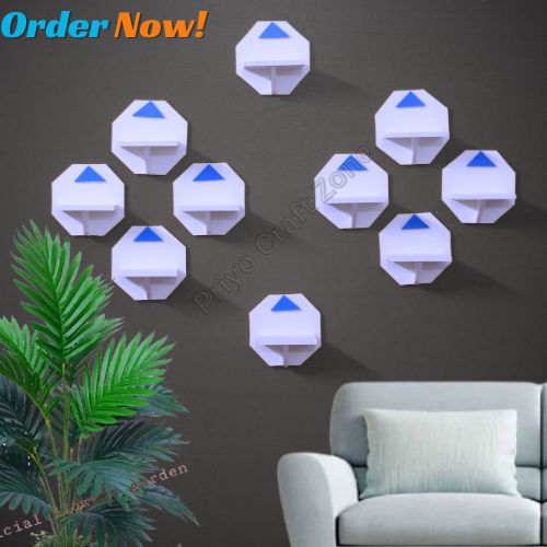 Picture of Semi Round Wall Shelf , Self Adhesive Punch Free Wall Décor Craft Item 8 Pcs 1 Set Waterproof And High Quality .