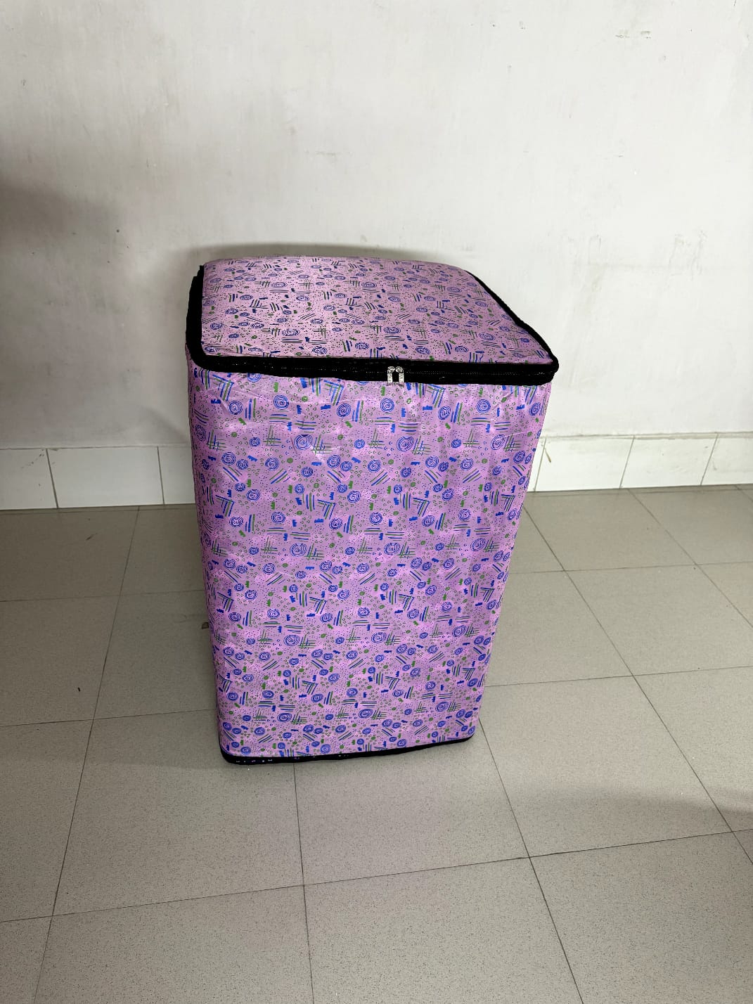Picture of Pink Print 6-16 Kg Top Loading Washing Machine Cover Dustproof (PP05)