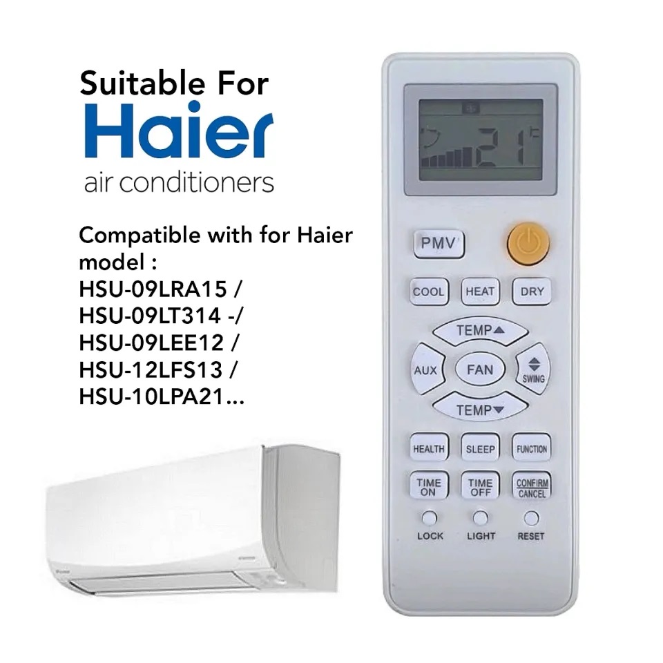 Picture of Haier Air Cond Aircond Air Conditioner OEM Replacement Remote Control HE-06 For Model 0010401715L /H/F/R/Z/C/G/Q White