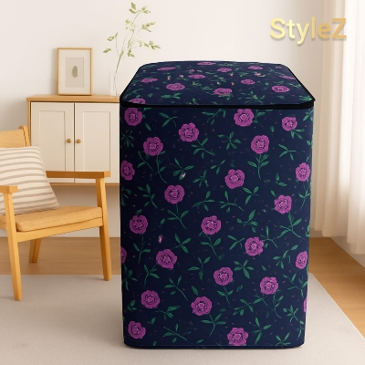 Picture of Rose Print 6-16 Kg Top Loading Washing Machine Cover Dustproof (RP06)