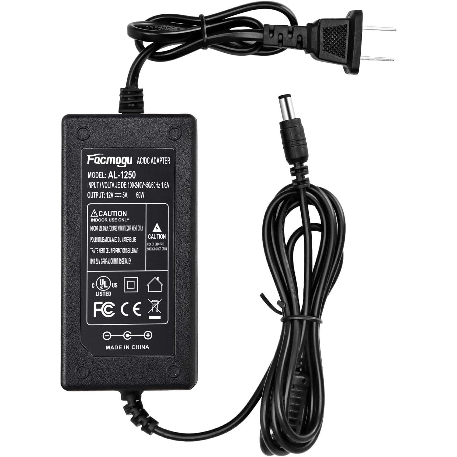 Picture of AC/DC POWER ADAPTOR charger 12V 5A Black