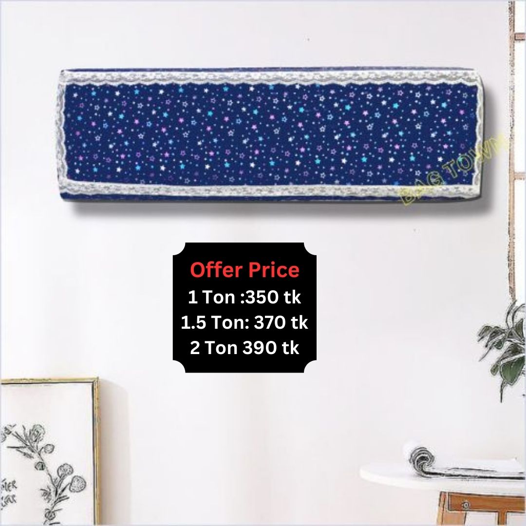 Picture of Ac Cover (1Ton, 1.5Ton ,2Ton) Beautiful Printed Lace Ac Cover Dustproof Ac Cover For 1 Ton 1.5 ton & 2 Ton Ac
