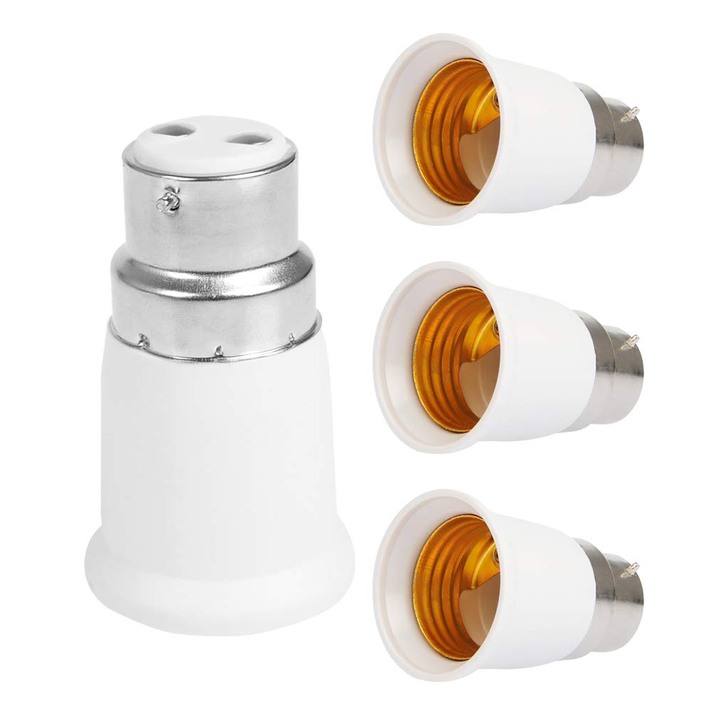 Picture of 2 psc Bulb Base Socket (B22 To E27) Converter Adapter White
