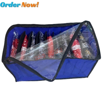 Picture of New 9 Grids Large Cloth Organizer Box With Transparent Cover. Cloth Storage Box Premium Quality Zipper & Material