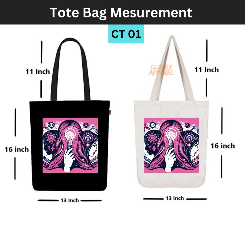 Picture of Btown Beautiful Designed Cotton Canvas Tote Bag With Zipper. [C T 01]
