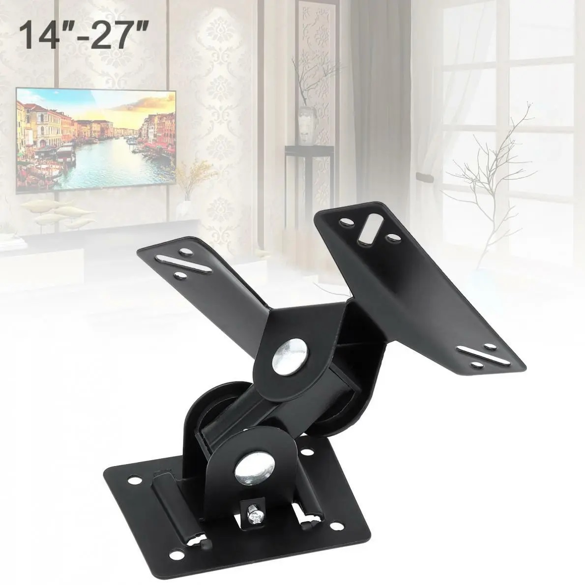 Picture of Tilt Swivel TV Wall Mount Bracket Monitor LCD LED Flat Screen 14 17 19 23 24 27 inch Black