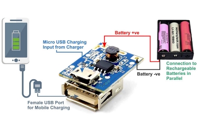 Picture of 1Ps Mini Power Bank Circuit 5V Step Up Protection Board Boost Power Module Micro USB Port Li-ion 18650 Battery Charger Board Multicolor