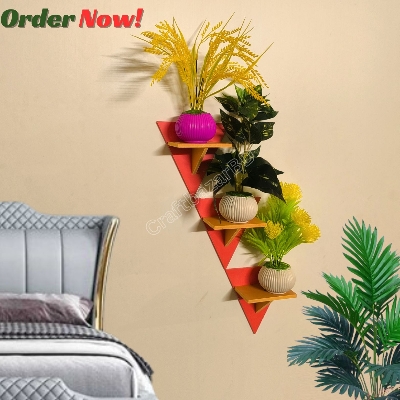 Picture of Triangle Wall Shelf Self Adhesive Punch Free Premium Quality Premium Quality