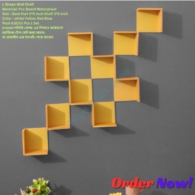 Picture of L Shape Wall Shelf , Self Adhesive Punch Free Premium Quality & Waterproof