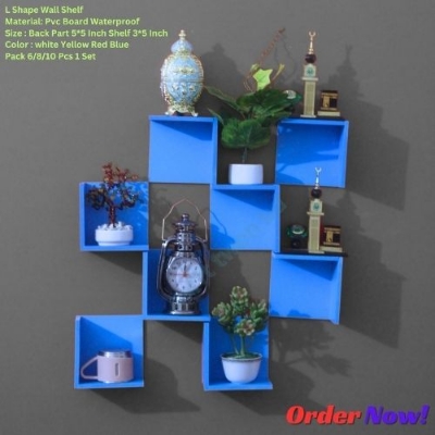 Picture of L Shape Wall Shelf , Self Adhesive Punch Free Premium Quality & Waterproof