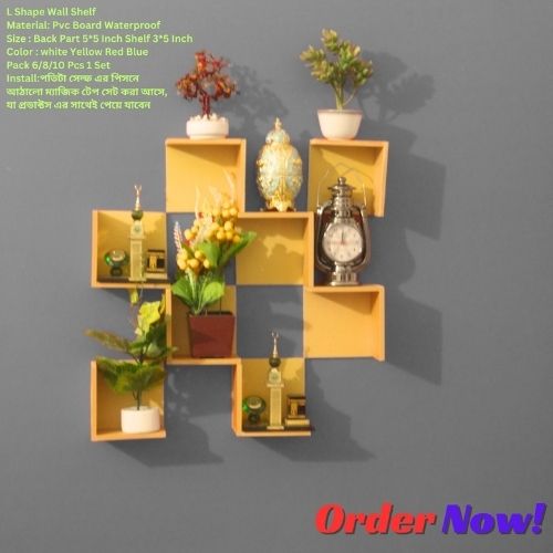 Picture of L Shape Wall Shelf , Self Adhesive Punch Free Premium Quality & Waterproof