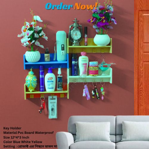 Picture of Wall Decorative Large Flower Stand without flower . Self Adhesive Hand Made Craft Decorative Wall Shelf For Home & Office