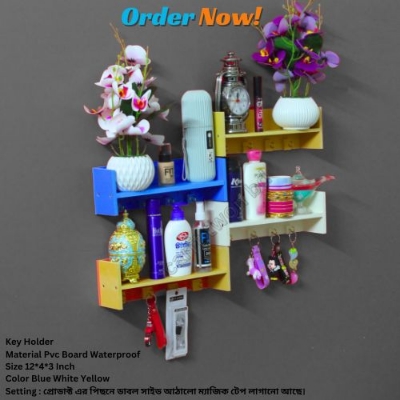 Picture of Wall Decorative Large Flower Stand without flower . Self Adhesive Hand Made Craft Decorative Wall Shelf For Home & Office