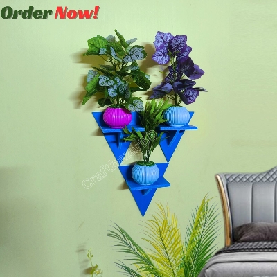 Picture of Triangle Wall Shelf Self Adhesive Punch Free Premium Quality Premium Quality