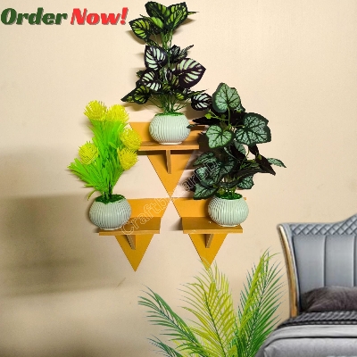 Picture of Triangle Wall Shelf Self Adhesive Punch Free Premium Quality Premium Quality