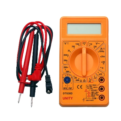 Picture of Digital Multi Meter Dt830D Ac/Dc Measuring Voltage Current (Model No: Dt-830D) - Multimeter Orange