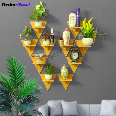 Picture of Triangle Wall Shelf Self Adhesive Punch Free Premium Quality Premium Quality