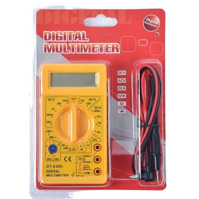 Picture of Digital Multi Meter Dt830D Ac/Dc Measuring Voltage Current (Model No: Dt-830D) - Multimeter Orange