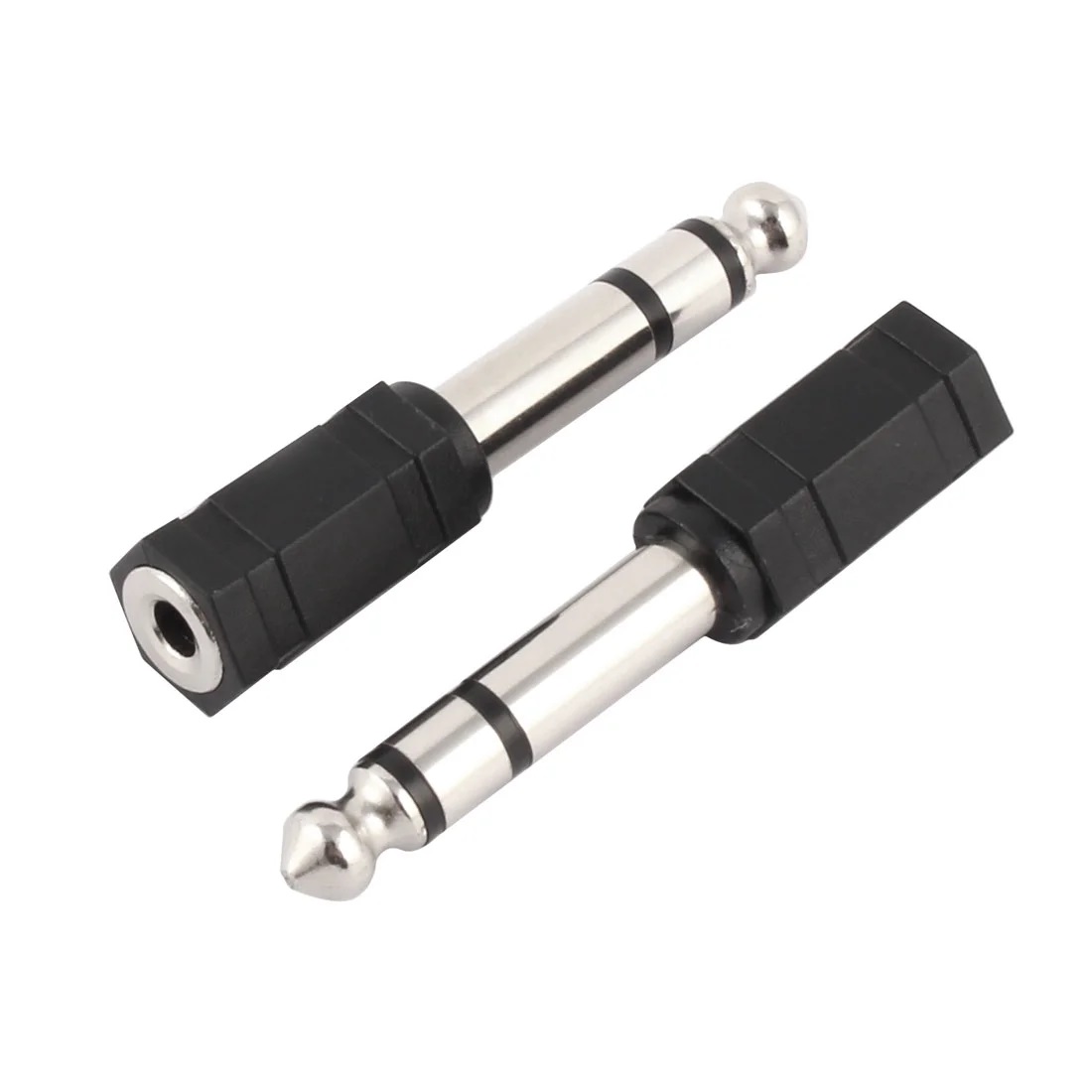 Picture of Microphone 6.5mm Male to 3.5mm Female Audio Plug Black