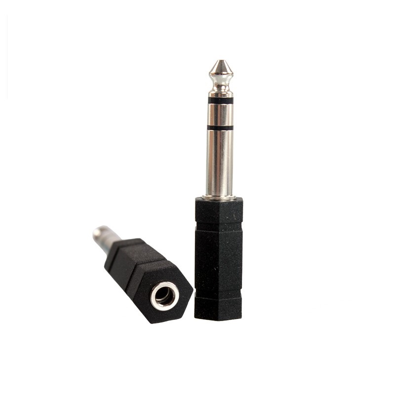 Picture of Microphone 6.5mm Male to 3.5mm Female Audio Plug Black