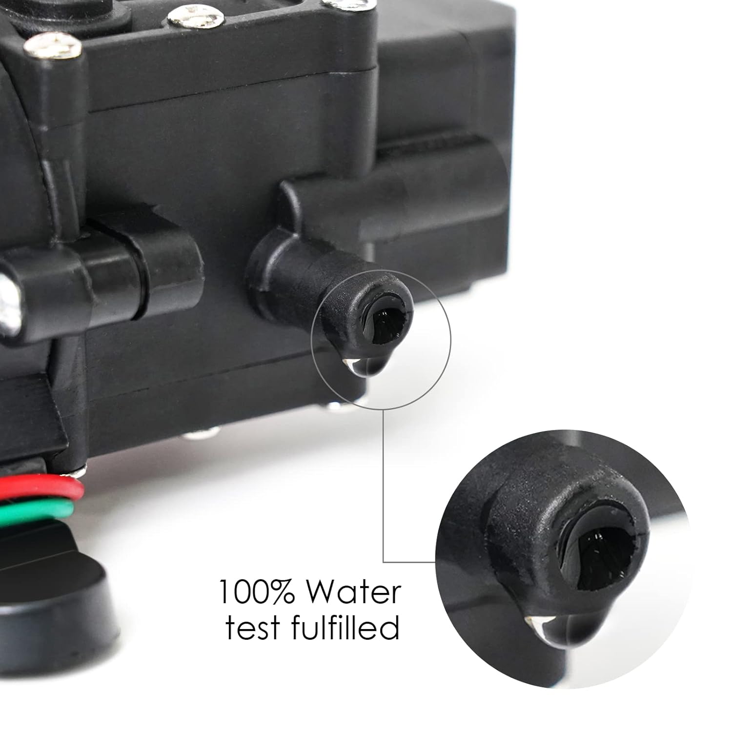 Picture of 12V DC Fresh Water Pump 12 Volt Diaphragm Pump Self Priming Sprayer Pump with Pressure Switch 4.5 L/Min 1.2 GPM 110 PSI Adjustable for RV Camper Marine Boat Lawn Black,300 gm